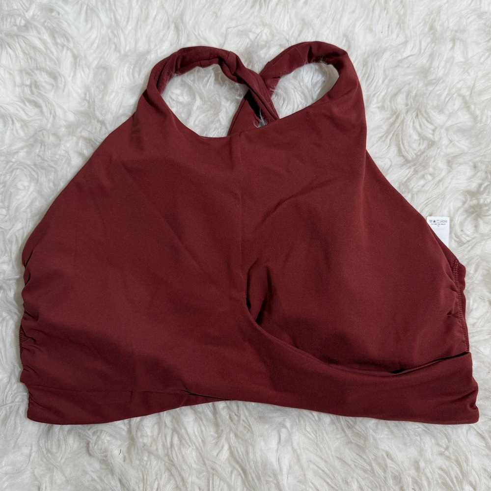 LULULEMON ALWAYS ALIGNED SPORTS BRA 12 BURNT RED
